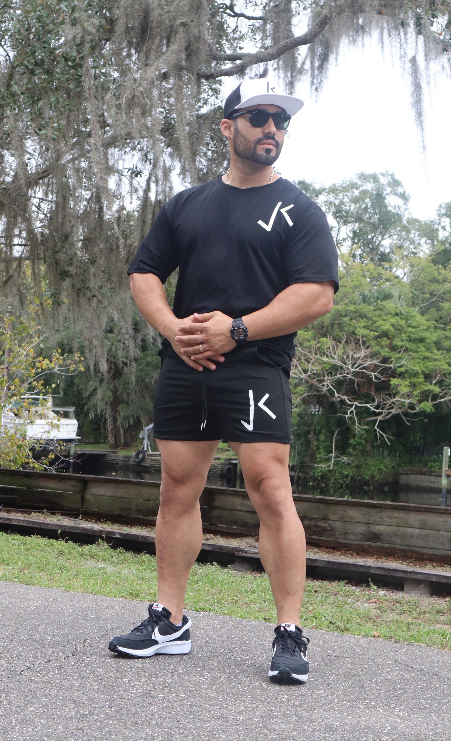 Athletic sweat short - Black